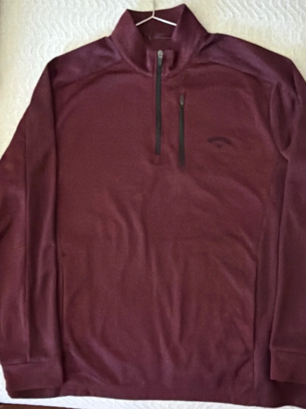 Callaway Men's Zip Pullover Sweater - Burgundy